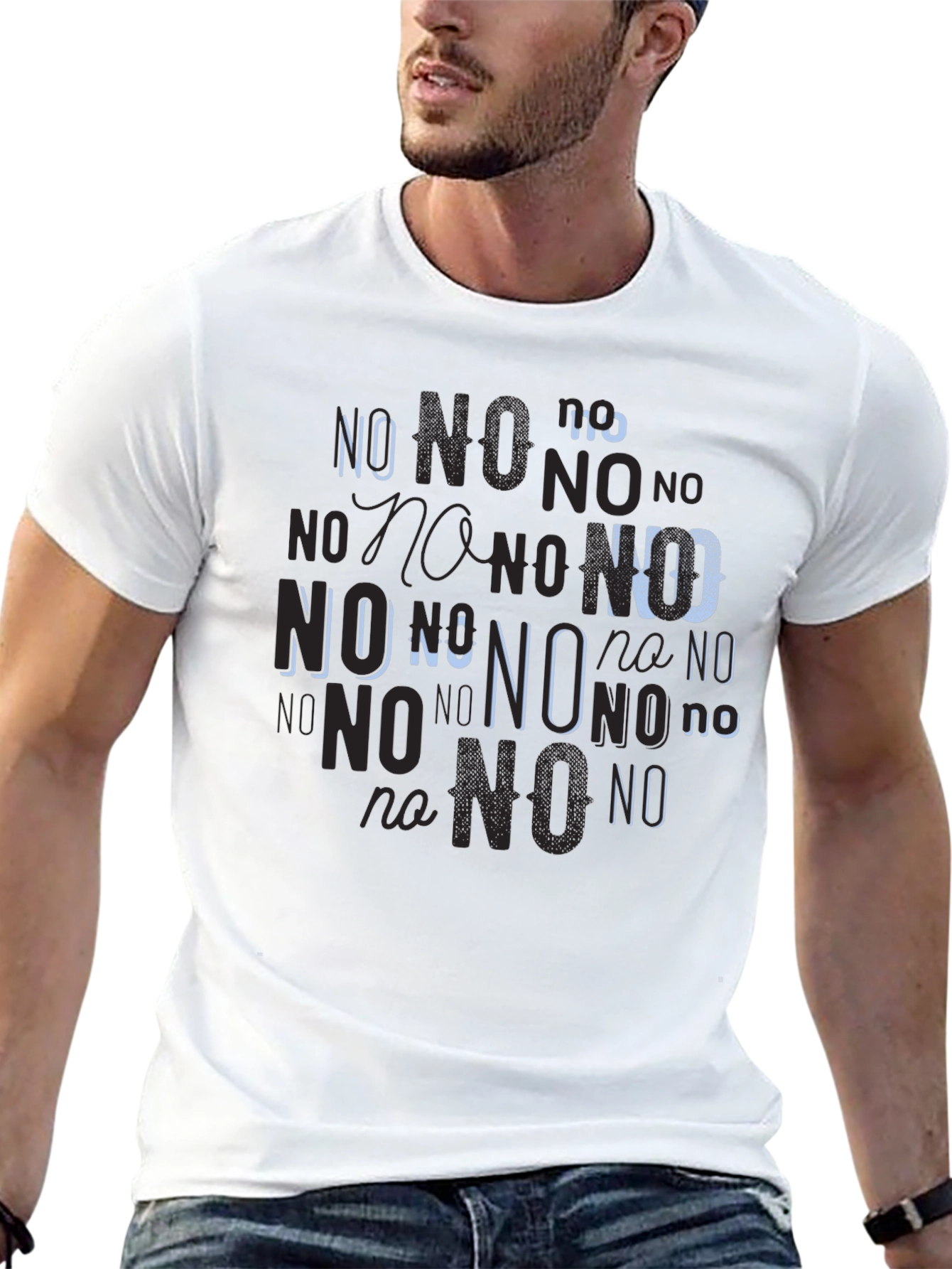 Statement Tee: No Graphic Print Black T-Shirt