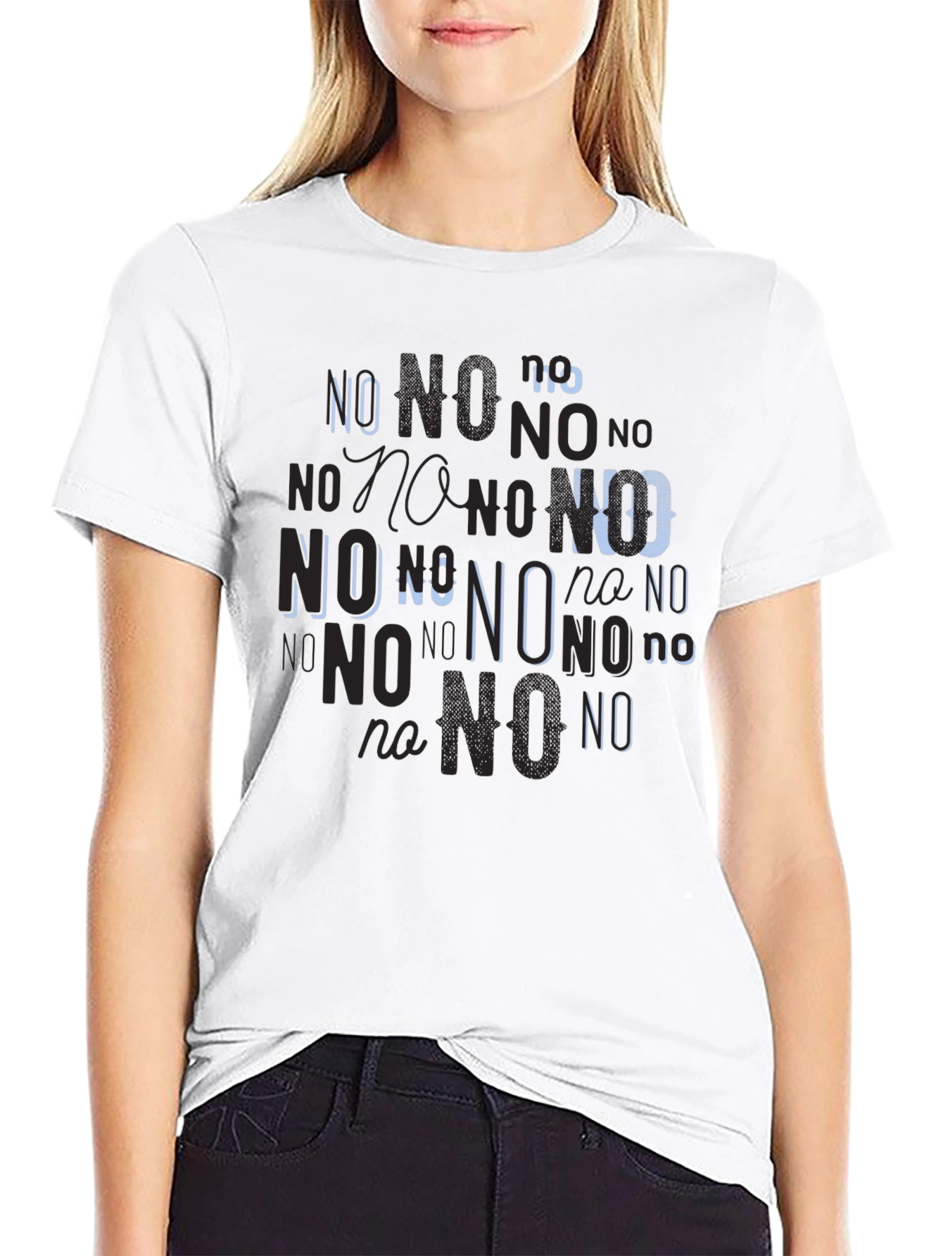 Statement Tee: No Graphic Print Black T-Shirt