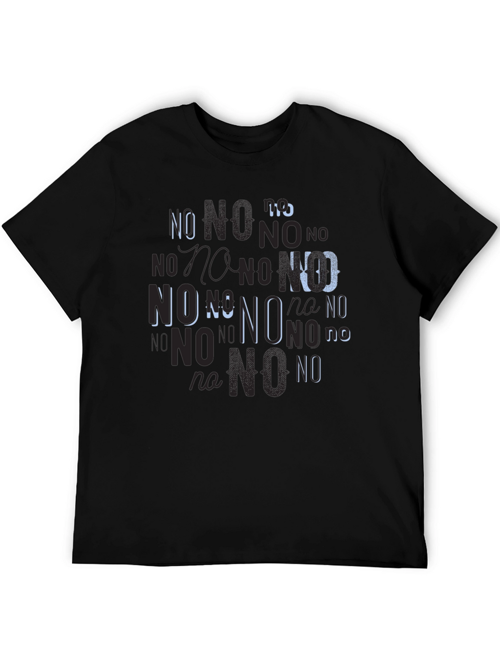 Statement Tee: No Graphic Print Black T-Shirt