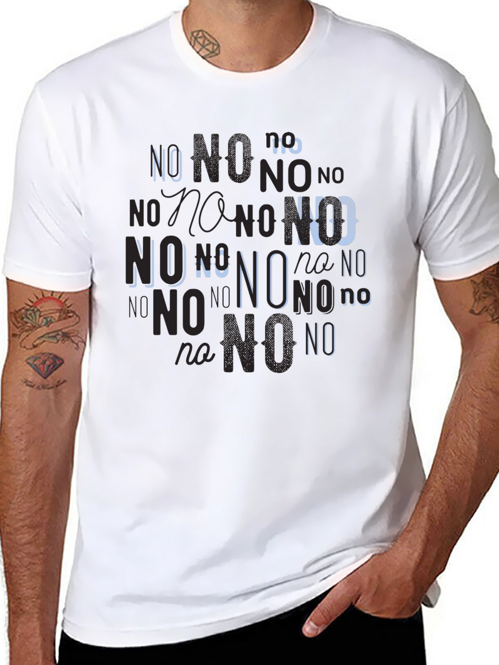 Statement Tee: No Graphic Print Black T-Shirt