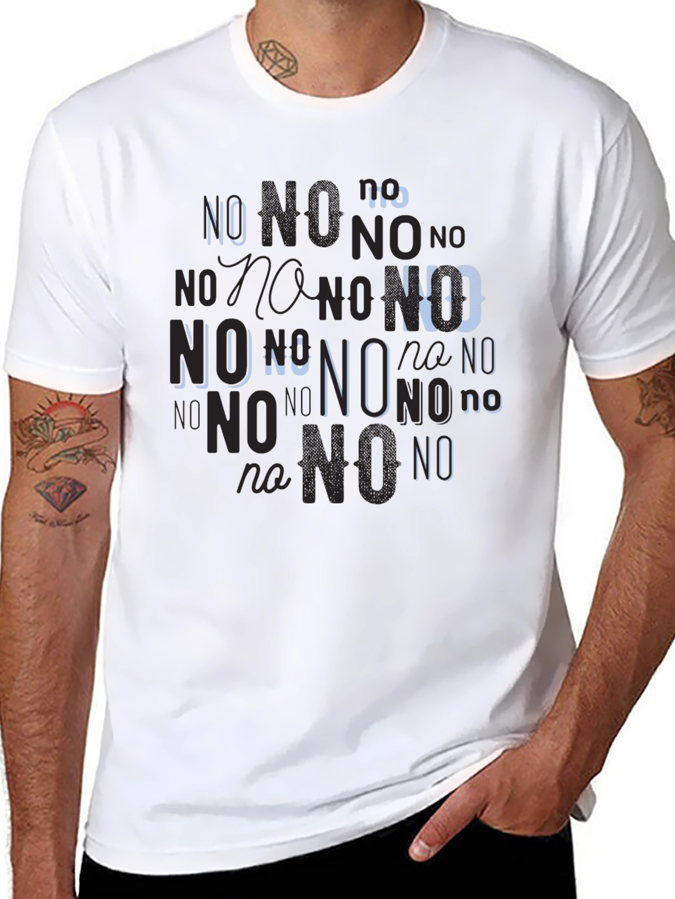Statement Tee: No Graphic Print Black T-Shirt