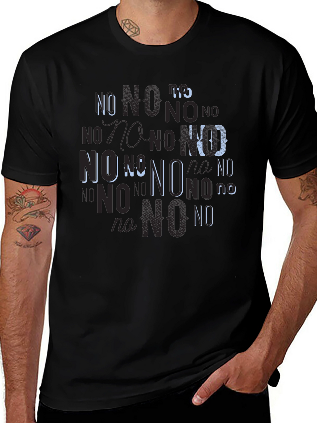 Statement Tee: No Graphic Print Black T-Shirt