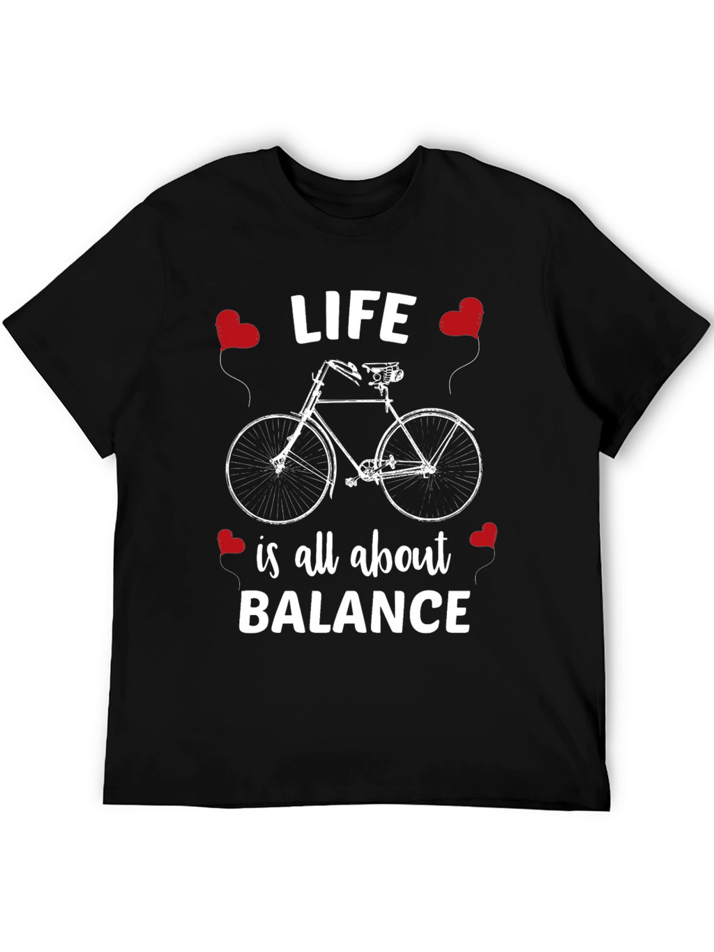 Life Balance Bicycle Graphic T-Shirt