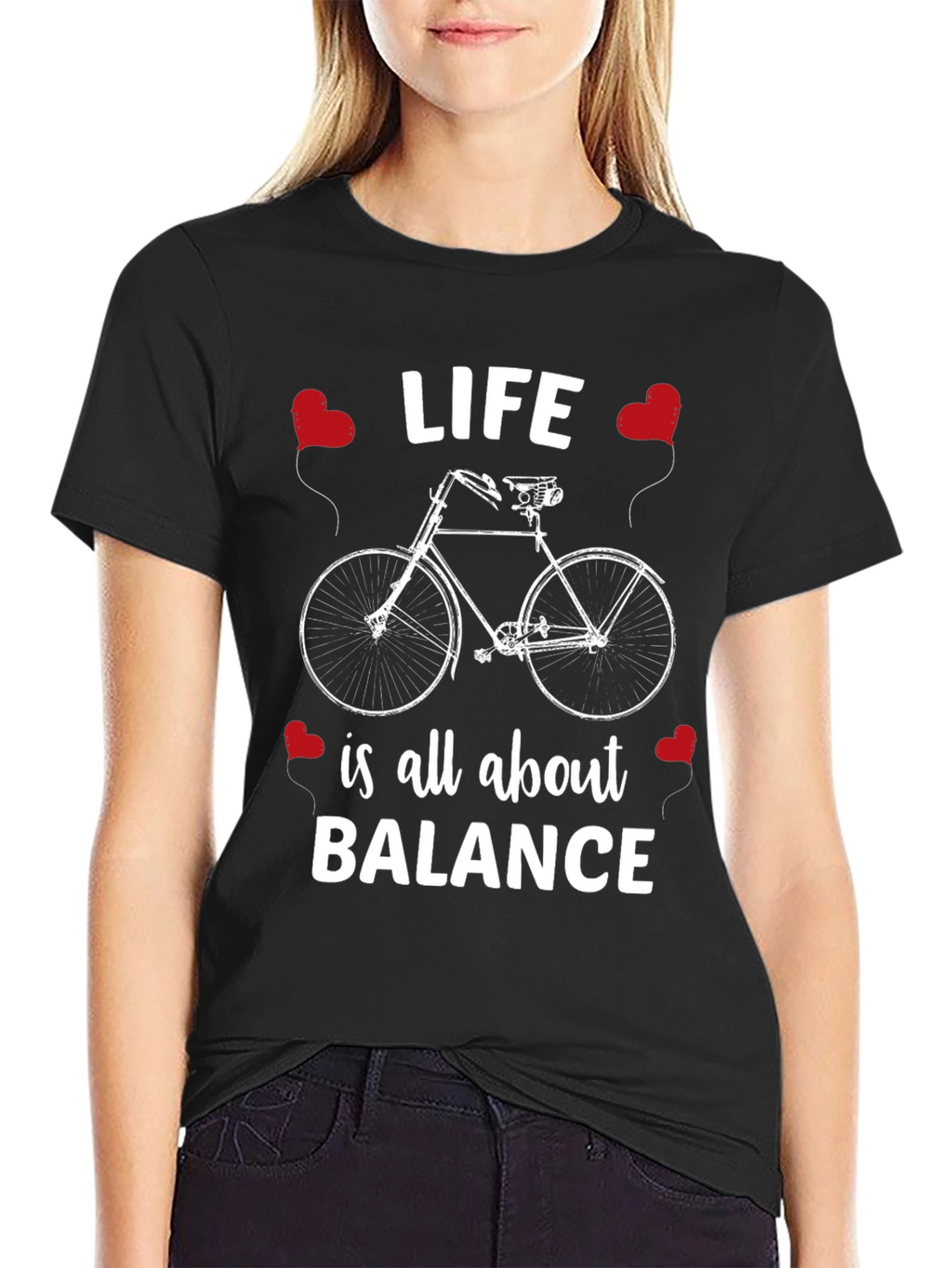 Life Balance Bicycle Graphic T-Shirt