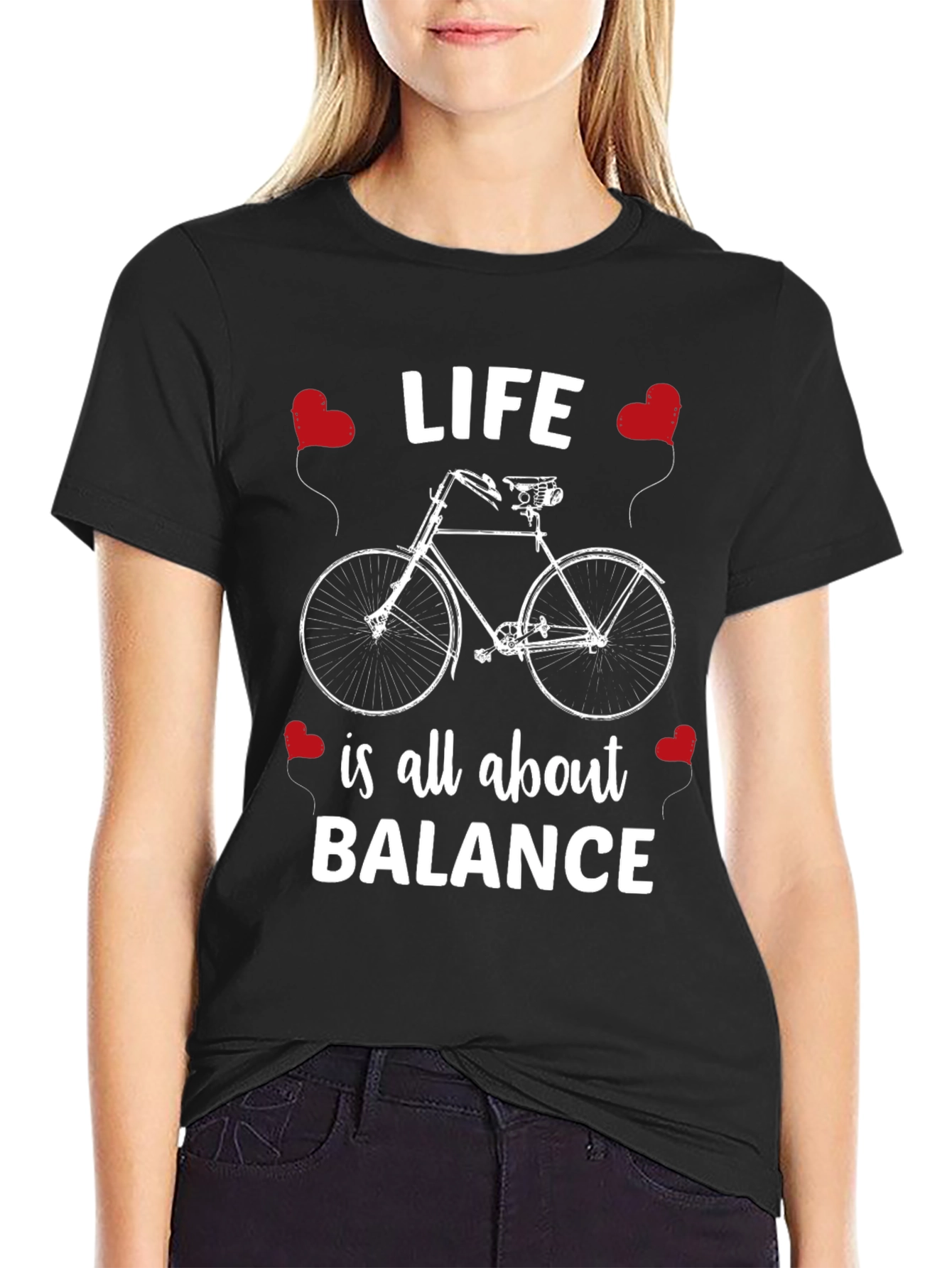 Life Balance Bicycle Graphic T-Shirt