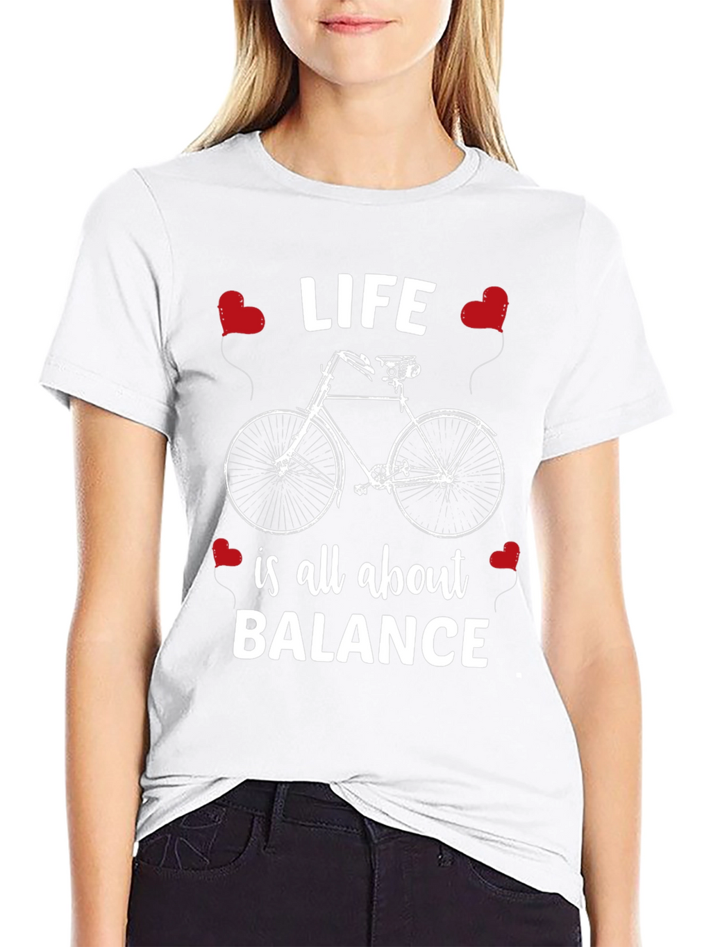 Life Balance Bicycle Graphic T-Shirt