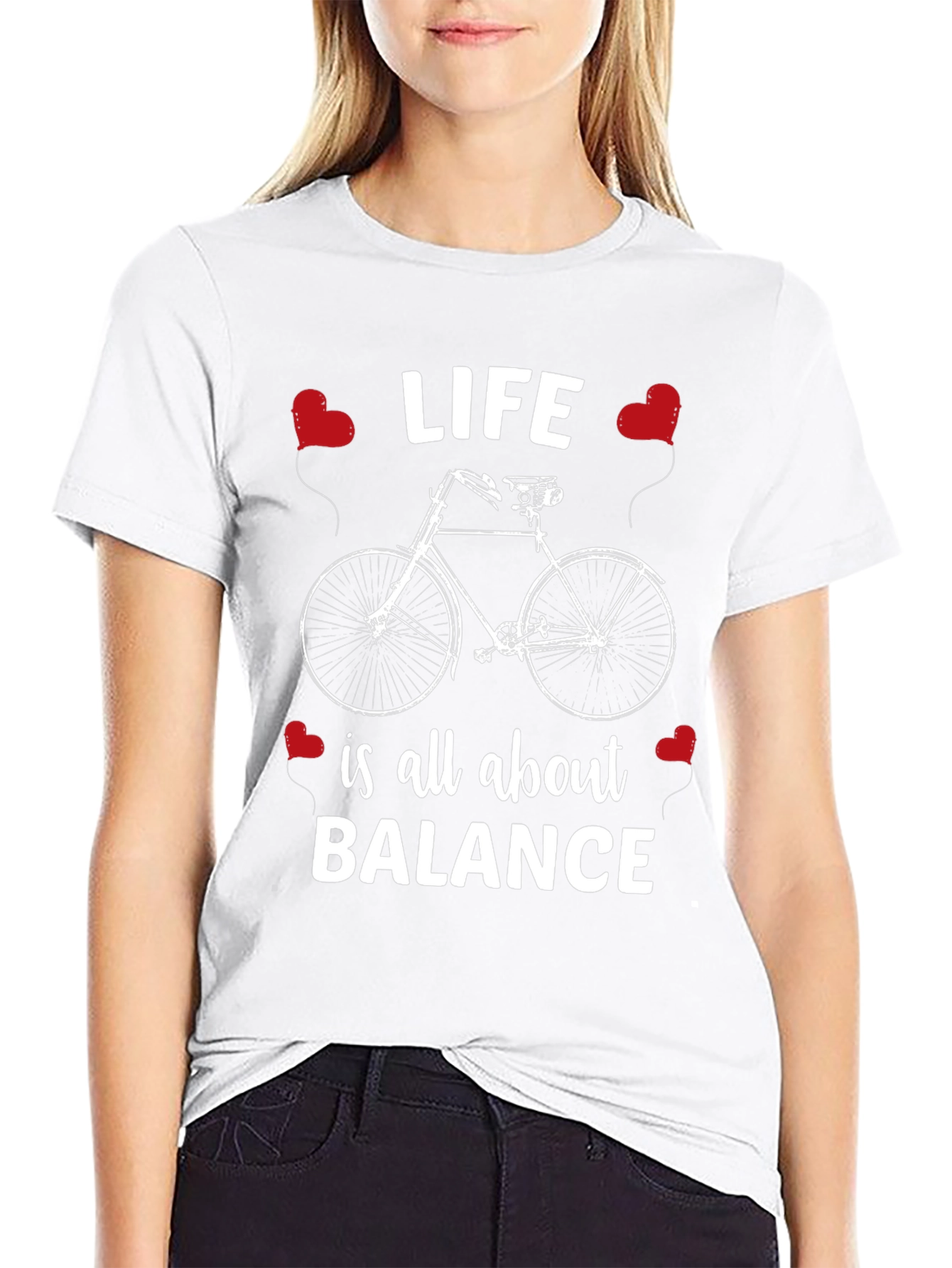 Life Balance Bicycle Graphic T-Shirt