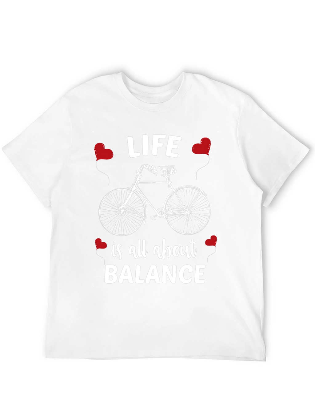 Life Balance Bicycle Graphic T-Shirt