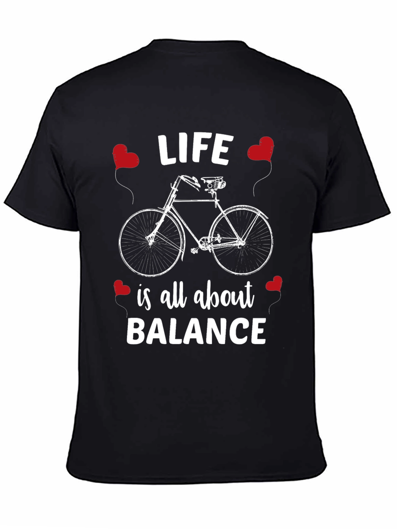 Life Balance Bicycle Graphic T-Shirt