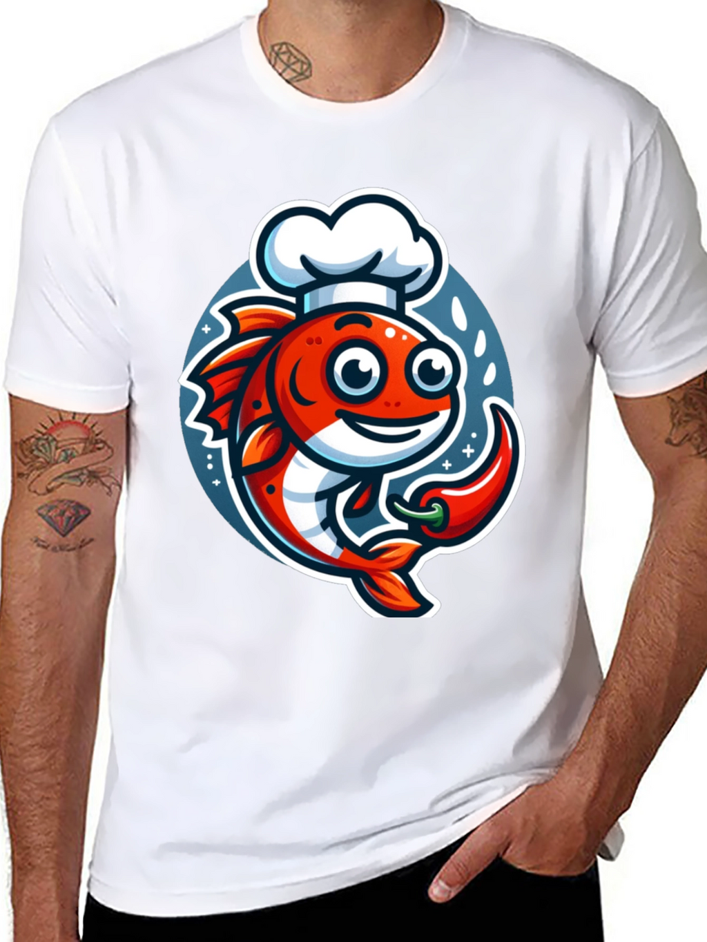 Chef Fish Graphic T-Shirt