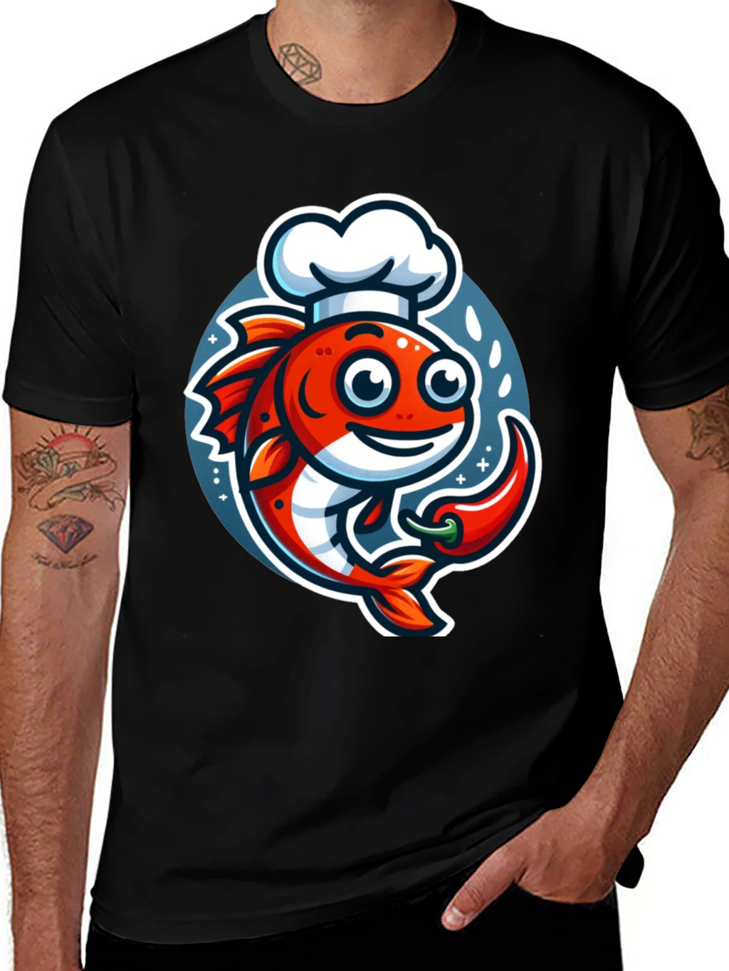 Chef Fish Graphic T-Shirt