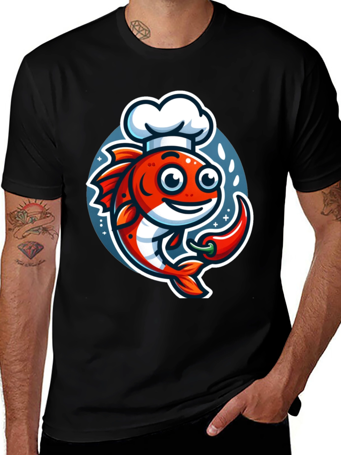 Chef Fish Graphic T-Shirt