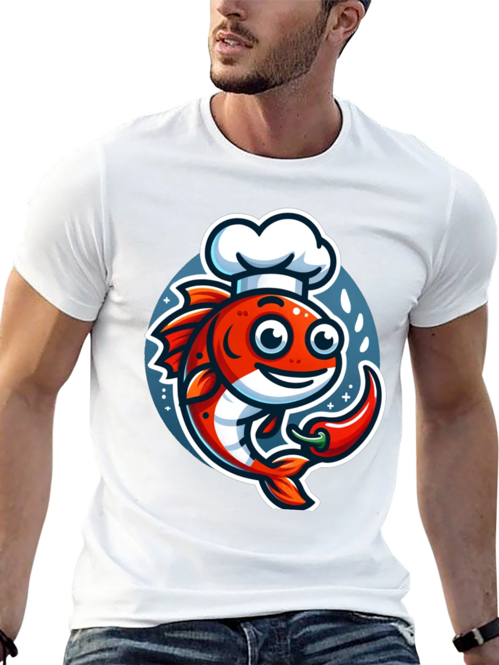 Chef Fish Graphic T-Shirt