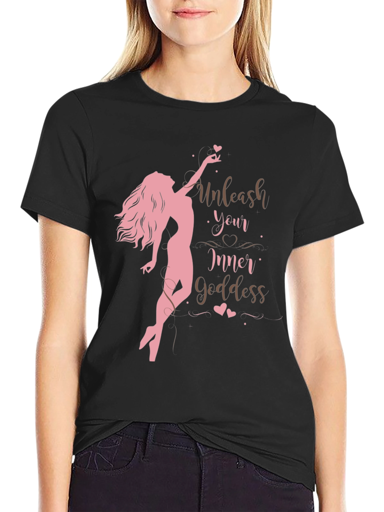 Unleash Your Inner Goddess Graphic Tee - Stylish Cotton Blend