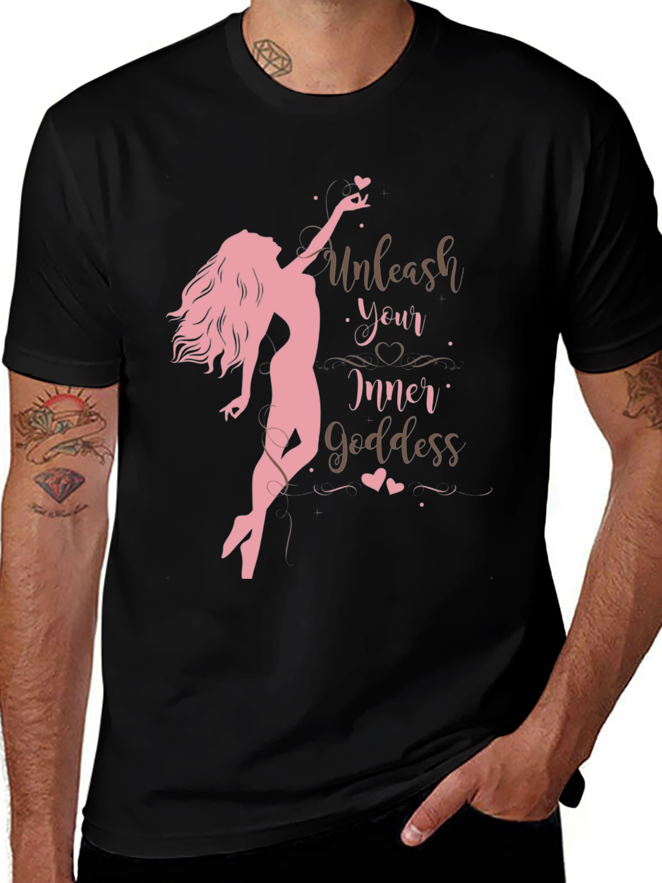 Unleash Your Inner Goddess Graphic Tee - Stylish Cotton Blend