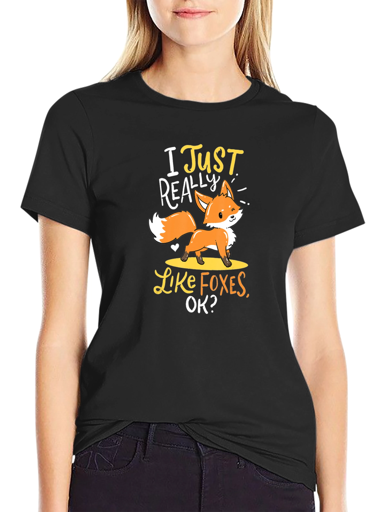 I Just Really Like Foxes T-Shirt Cute Fox Design Tee