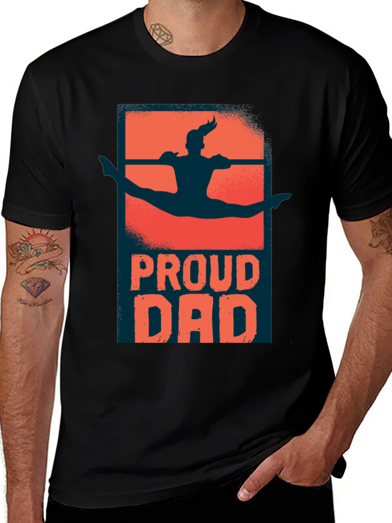 Proud Dad T-Shirt Gymnastics Graphic