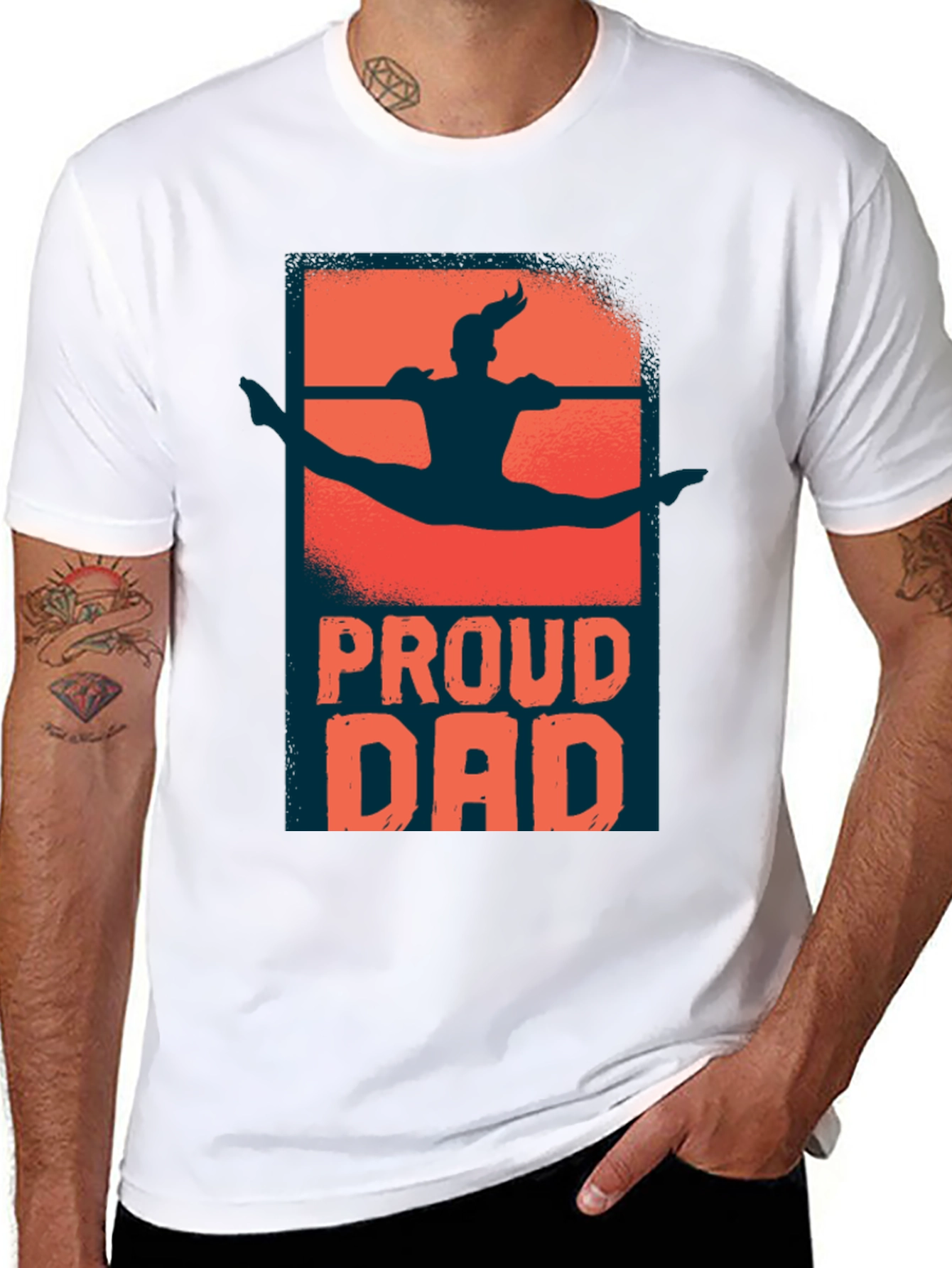 Proud Dad T-Shirt Gymnastics Graphic