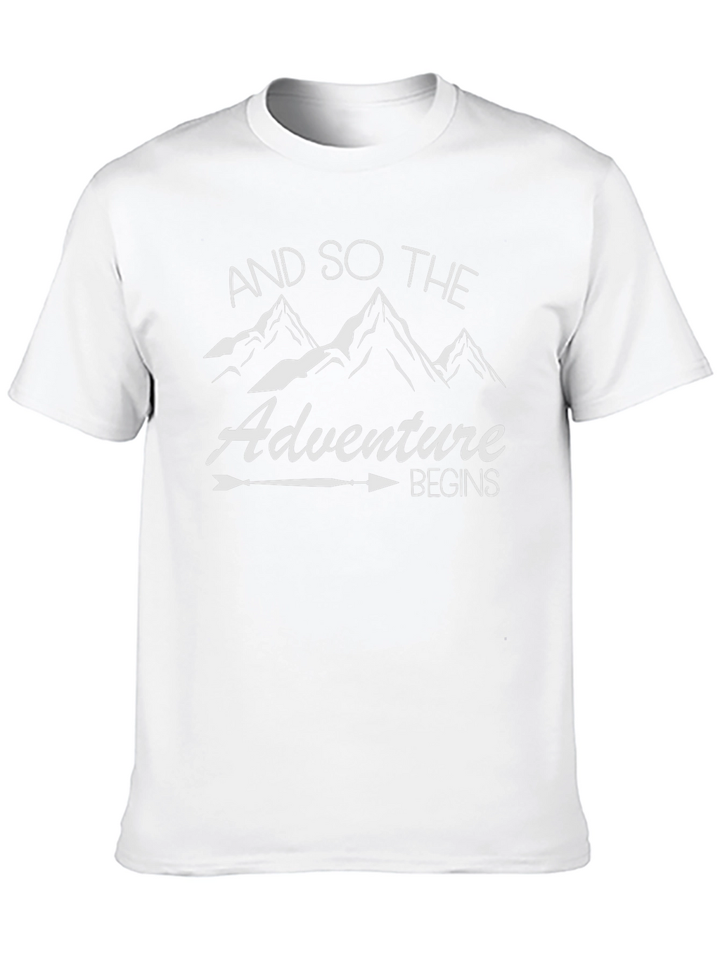 Adventure Begins Graphic Tee - Black Cotton T-Shirt