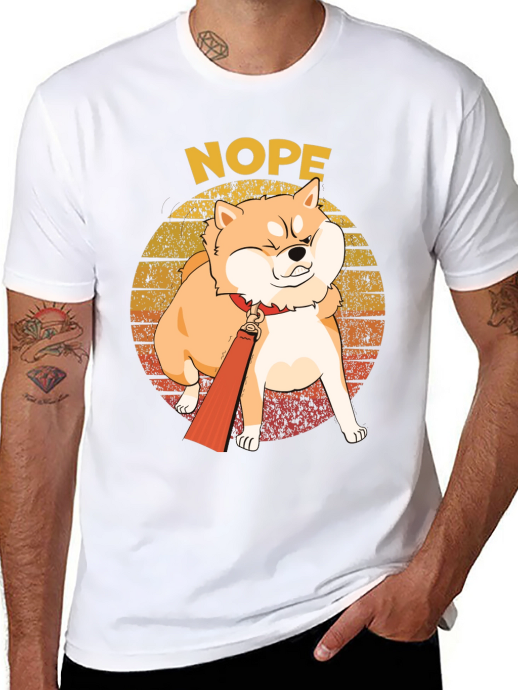 Nope Shiba Inu T-Shirt - Funny Dog Tee