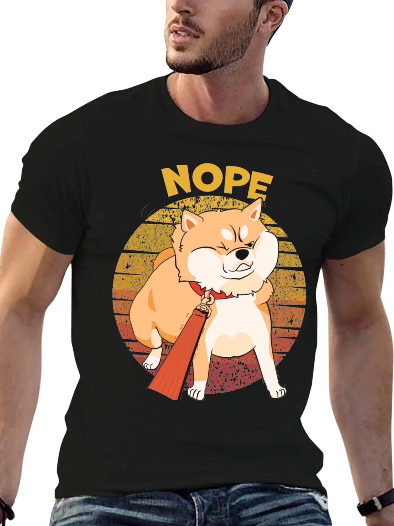 Nope Shiba Inu T-Shirt - Funny Dog Tee