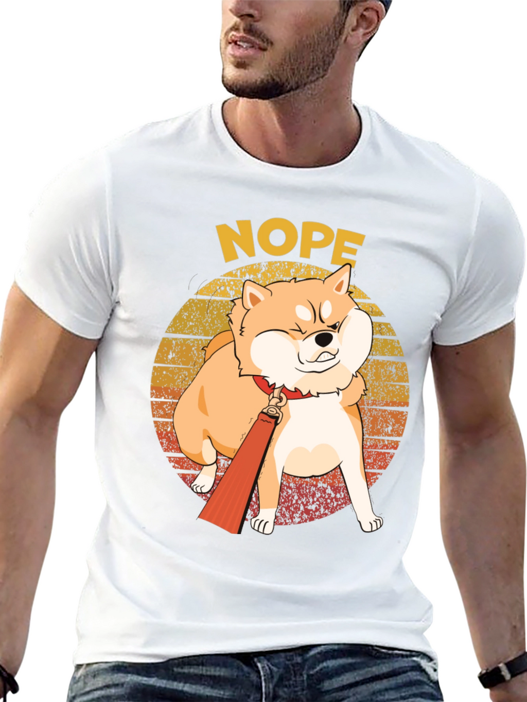 Nope Shiba Inu T-Shirt - Funny Dog Tee