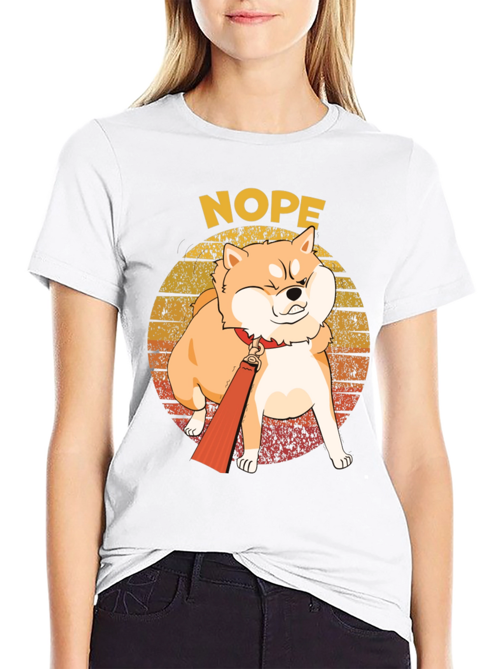 Nope Shiba Inu T-Shirt - Funny Dog Tee