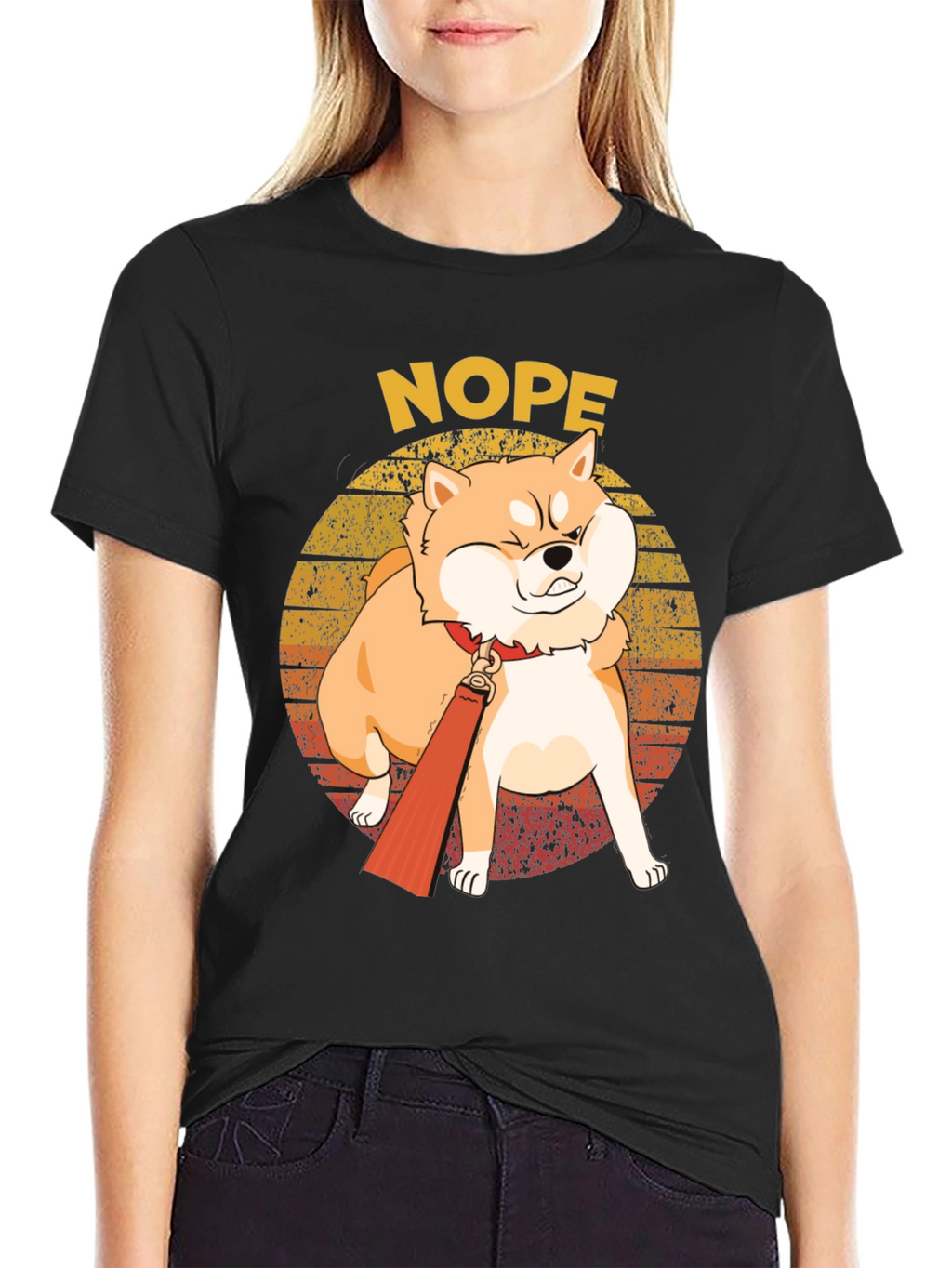 Nope Shiba Inu T-Shirt - Funny Dog Tee