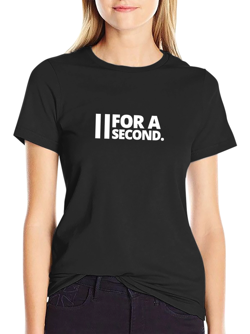 For A Second Graphic Tee - Black