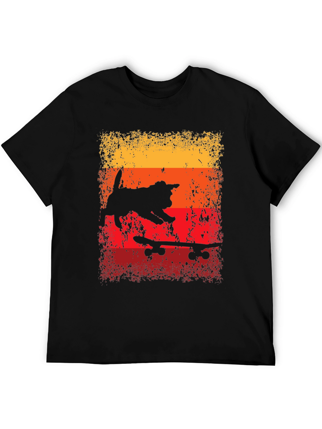 Skateboarding Cat T-Shirt - Retro Style