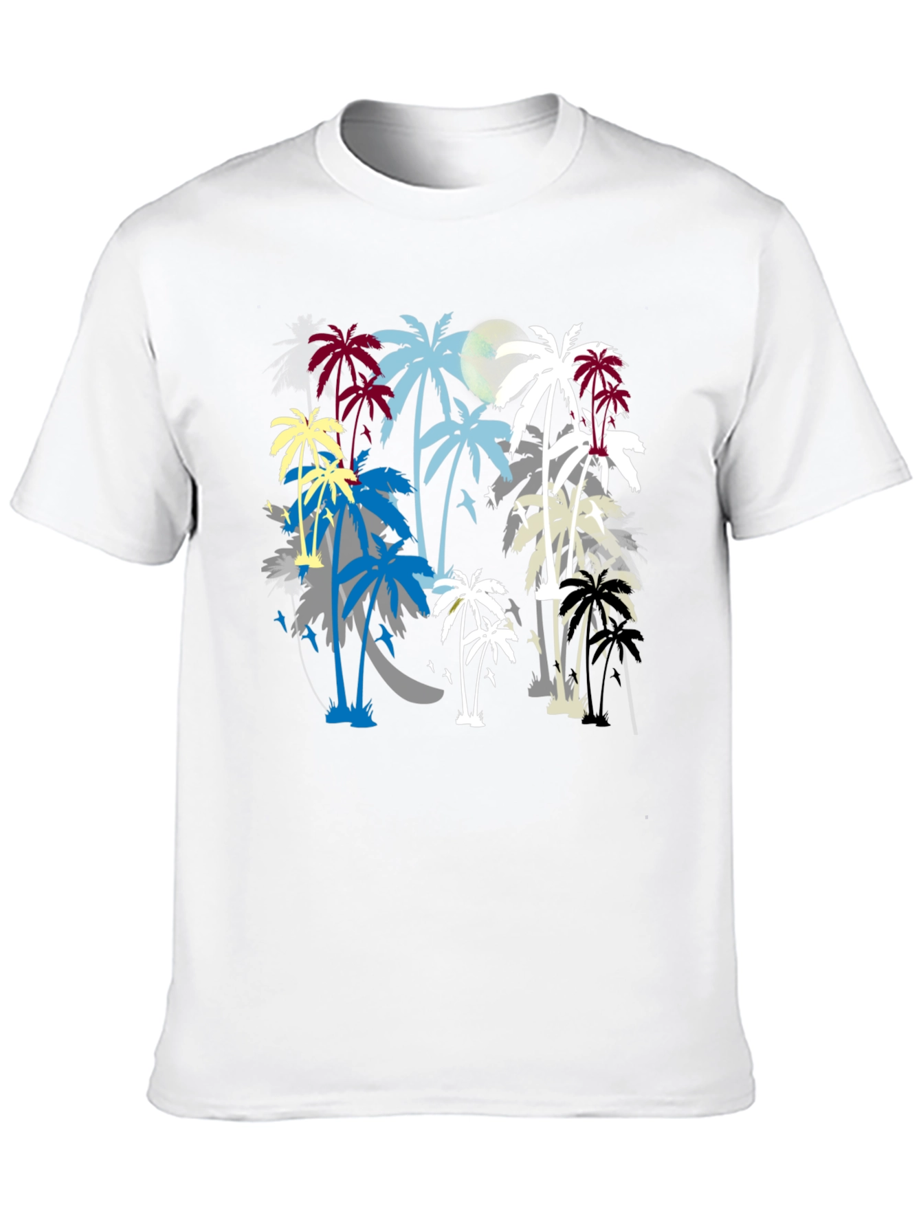 Tropical Palm Tree Silhouette Graphic T-Shirt