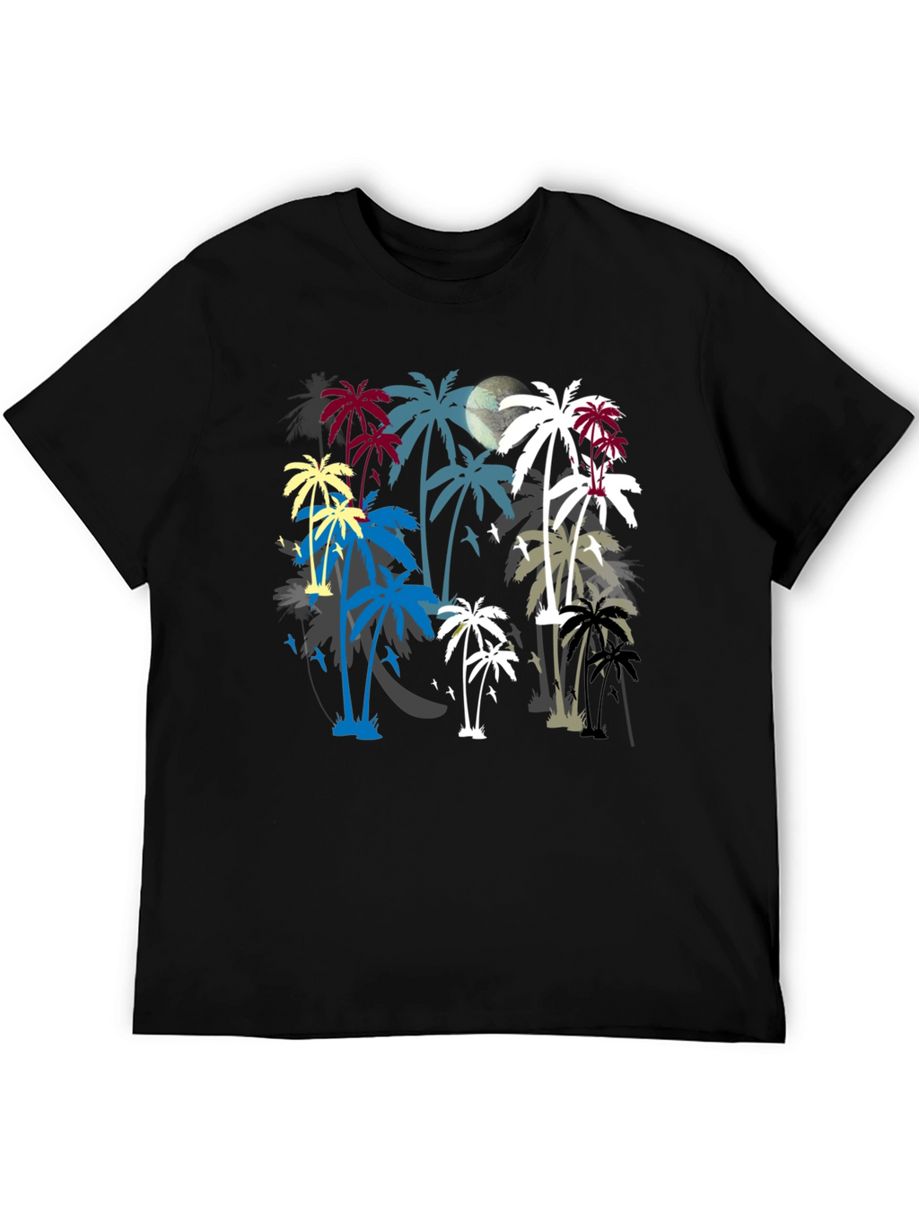 Tropical Palm Tree Silhouette Graphic T-Shirt