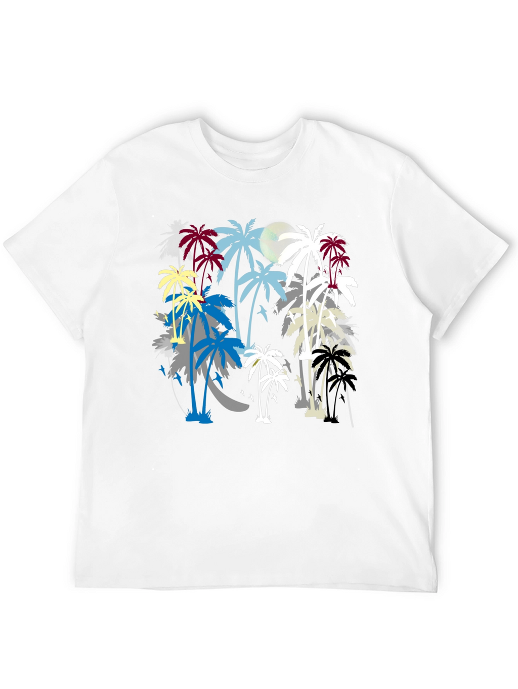 Tropical Palm Tree Silhouette Graphic T-Shirt