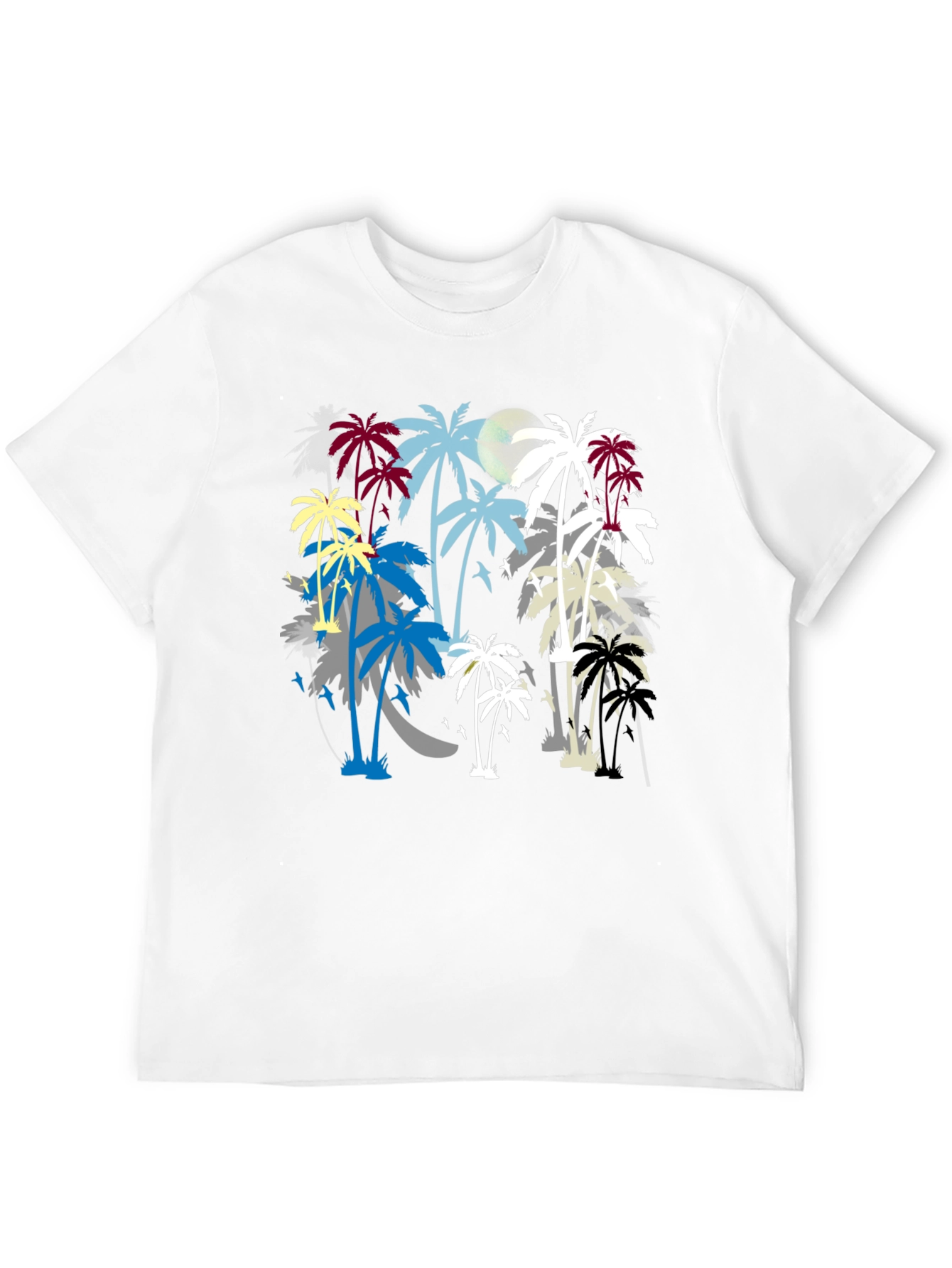 Tropical Palm Tree Silhouette Graphic T-Shirt