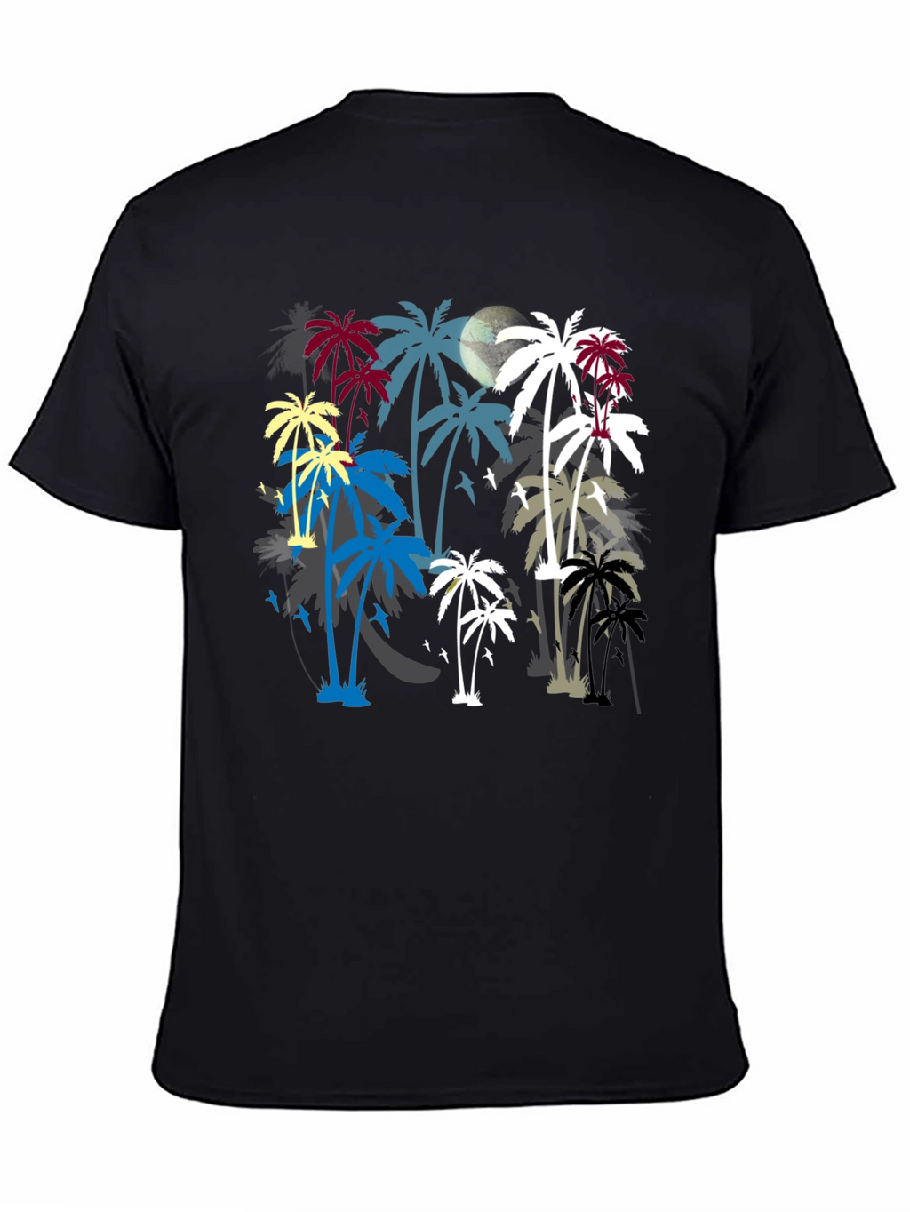 Tropical Palm Tree Silhouette Graphic T-Shirt
