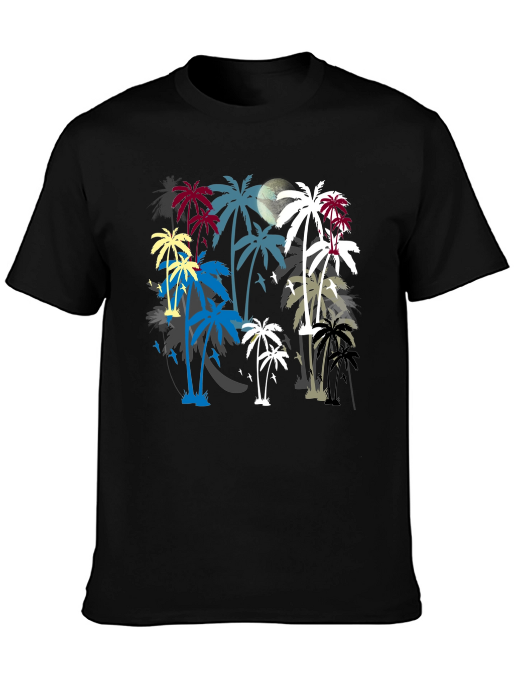 Tropical Palm Tree Silhouette Graphic T-Shirt