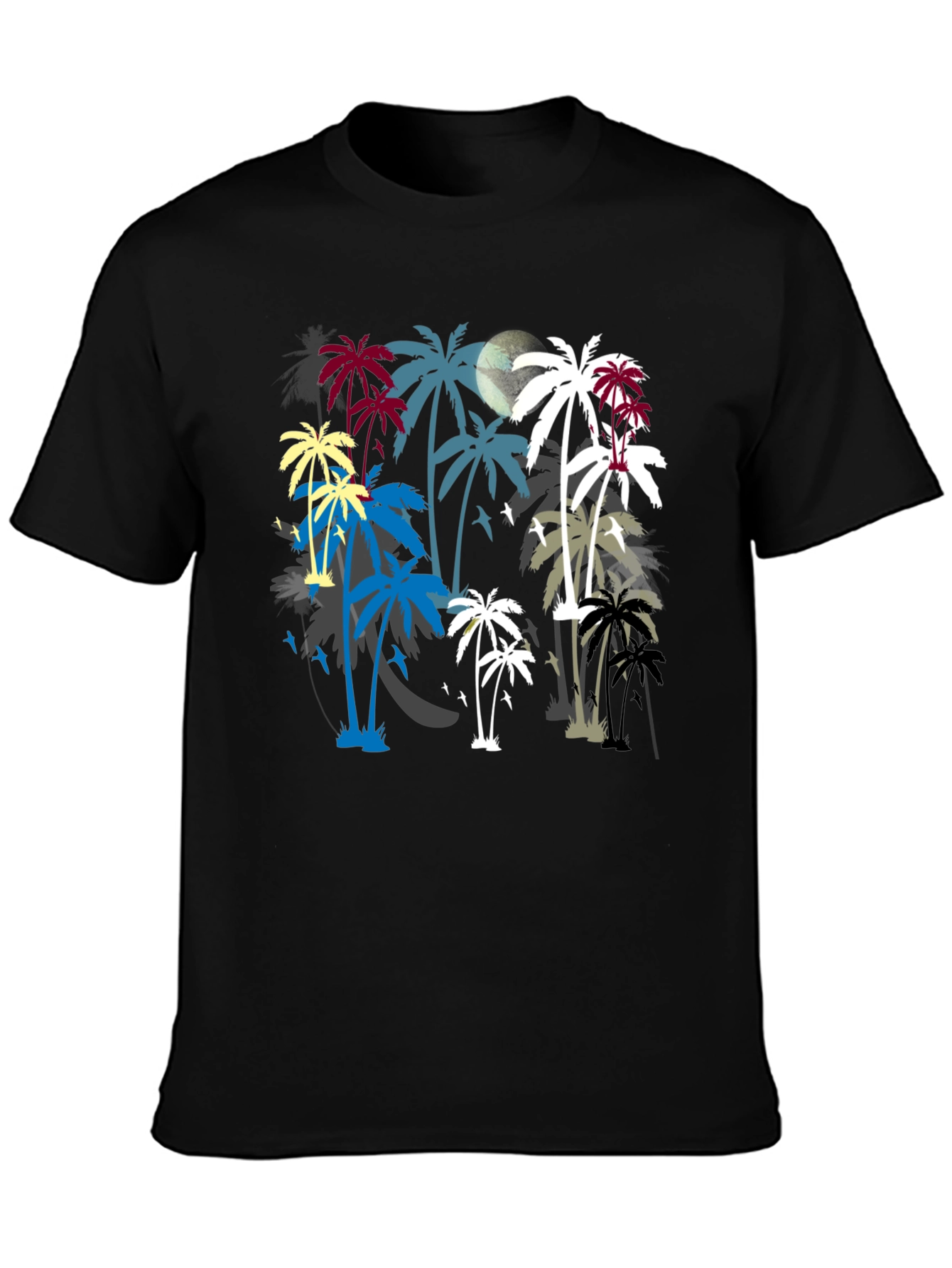 Tropical Palm Tree Silhouette Graphic T-Shirt