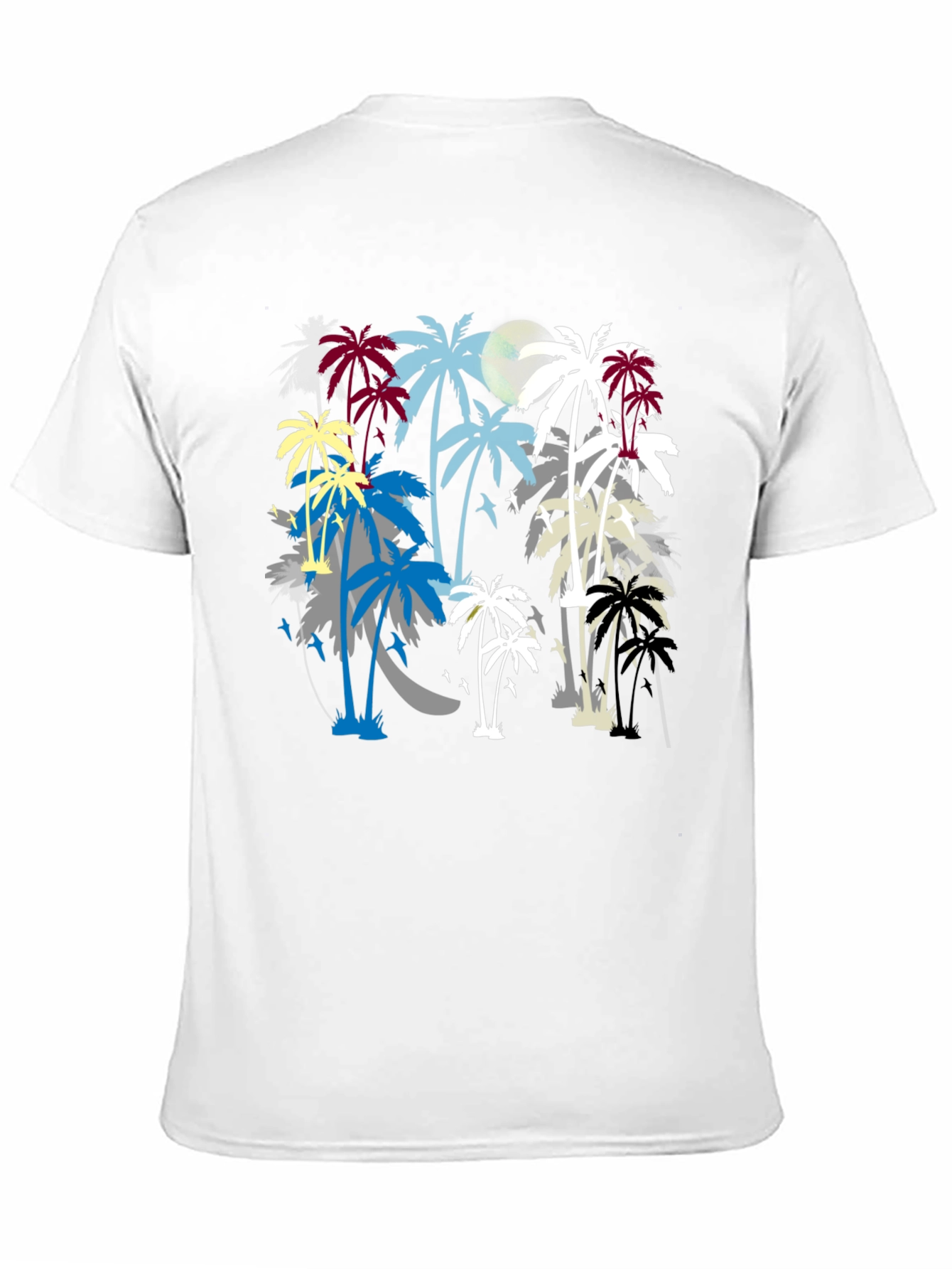 Tropical Palm Tree Silhouette Graphic T-Shirt
