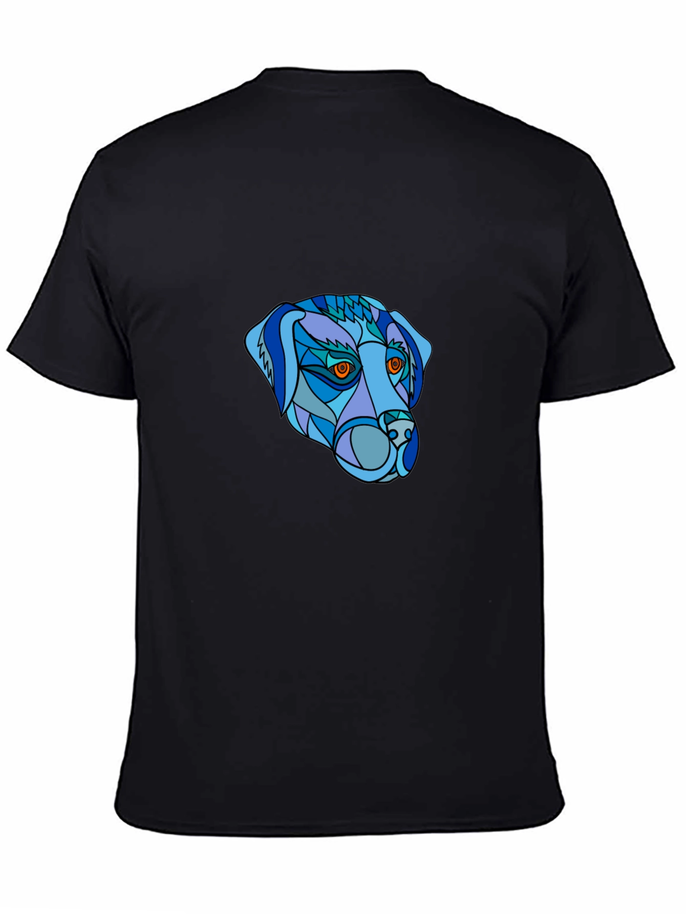 Geometric Dog Head T-Shirt - Unique Design