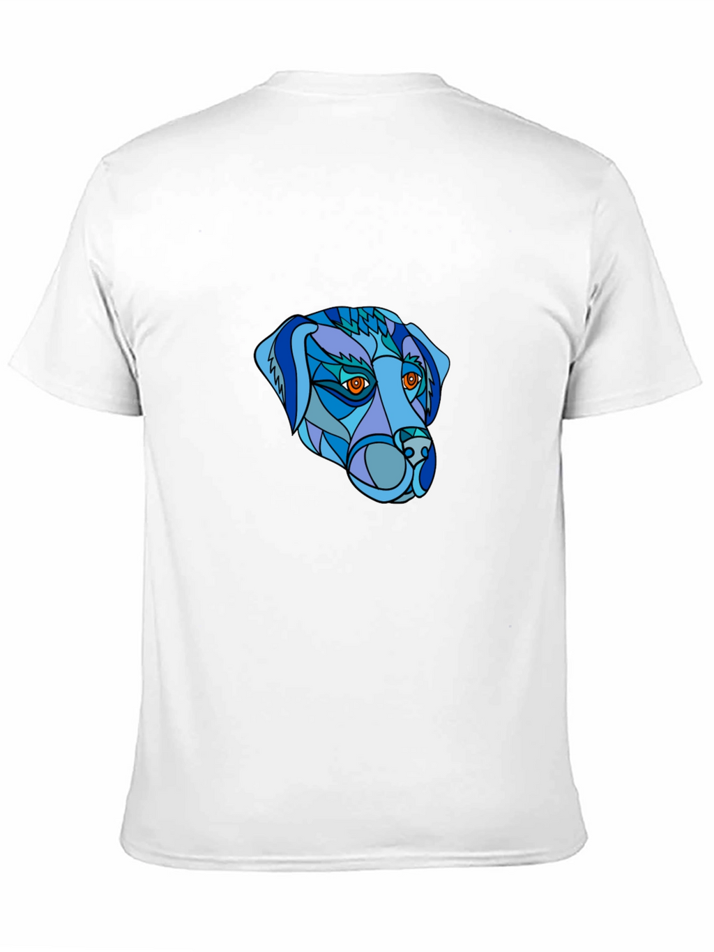 Geometric Dog Head T-Shirt - Unique Design