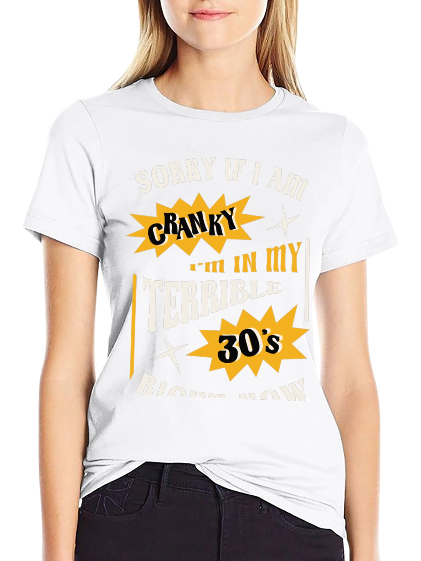 Cranky Terrible 30s Graphic T-Shirt - Funny Birthday Gift