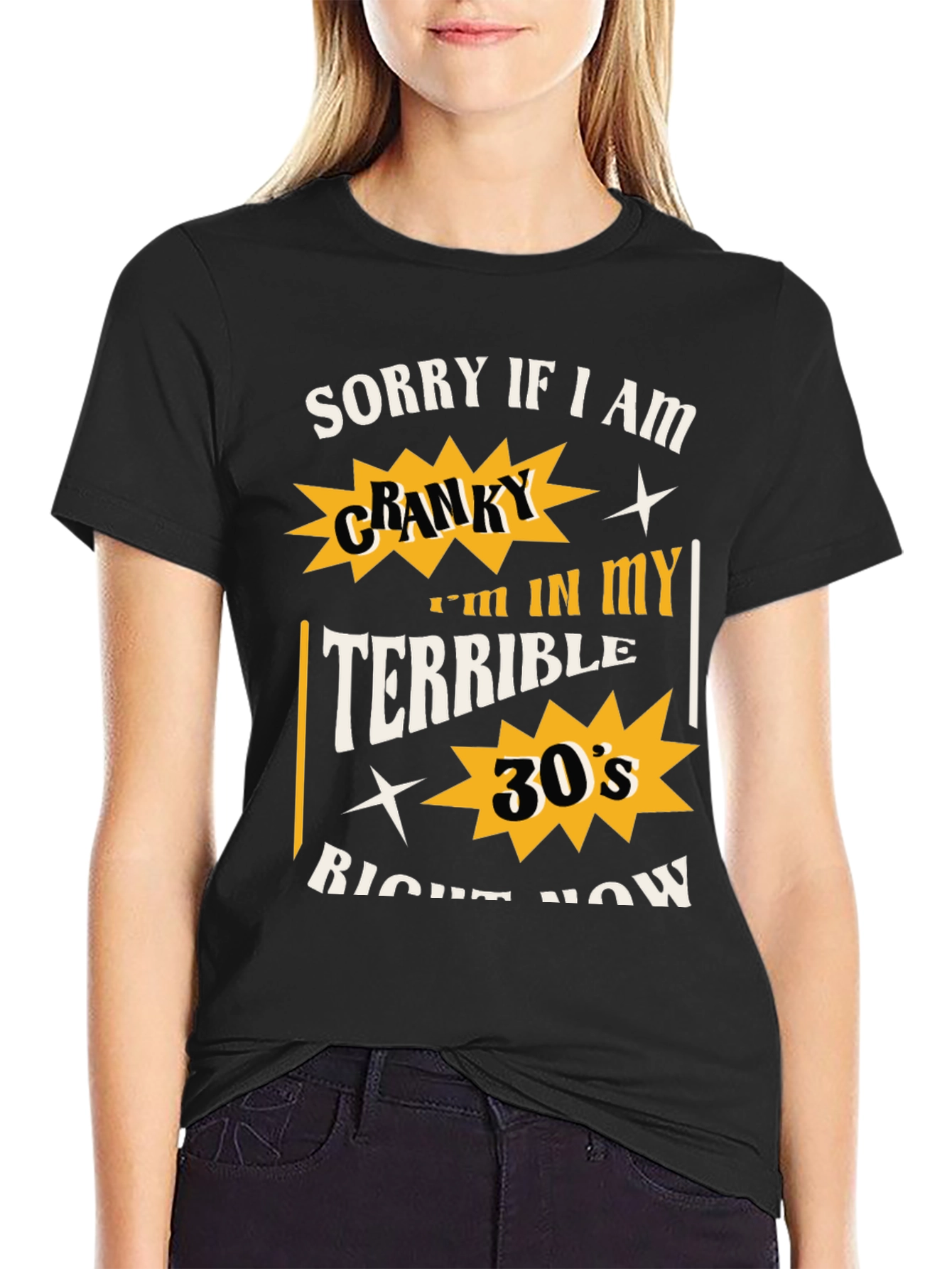 Cranky Terrible 30s Graphic T-Shirt - Funny Birthday Gift