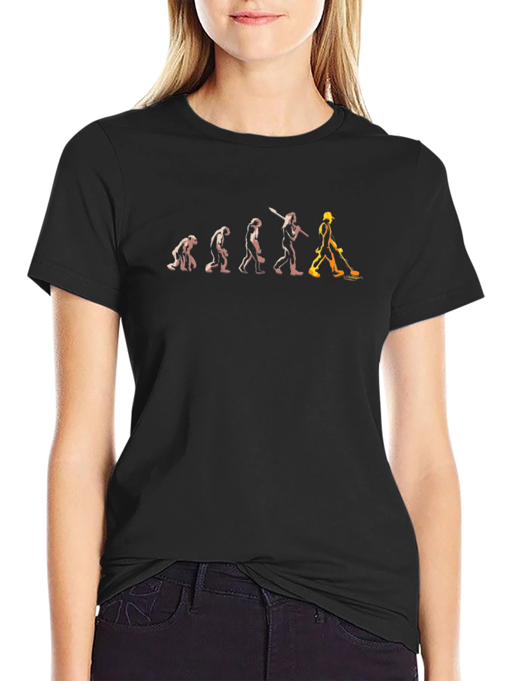 Evolution of Construction Worker T-Shirt