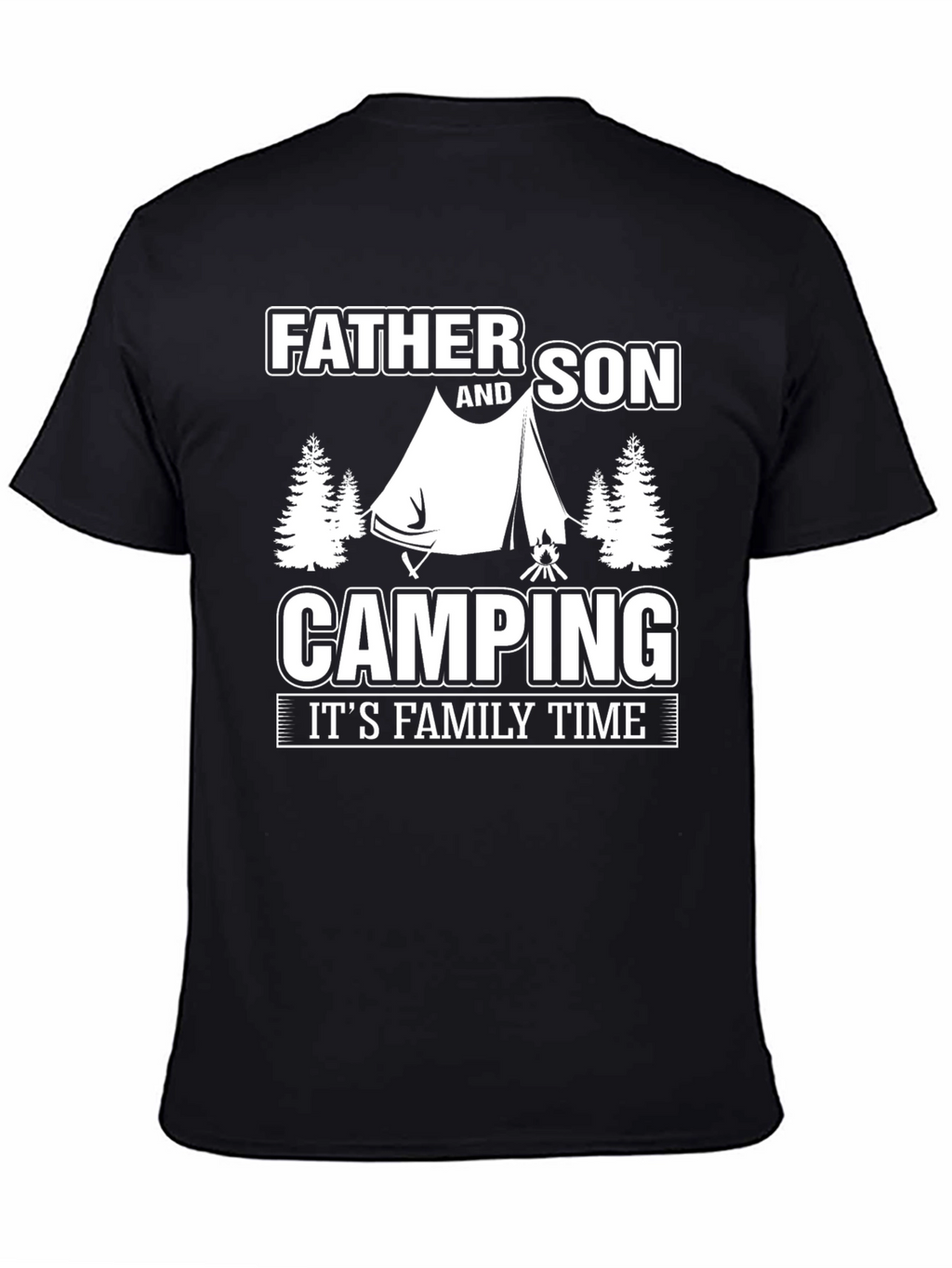 Father and Son Camping T-Shirt - Family Time