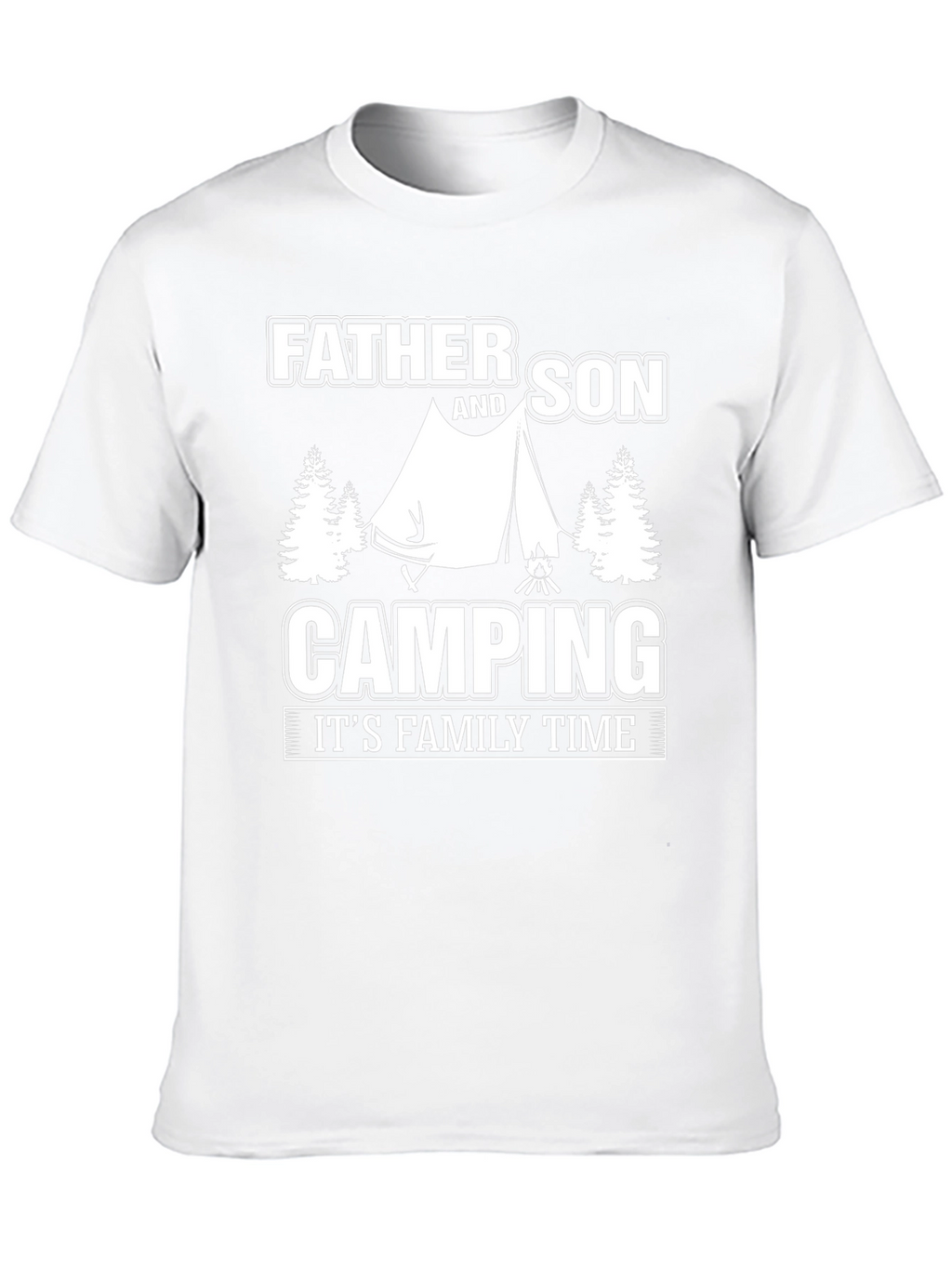 Father and Son Camping T-Shirt - Family Time