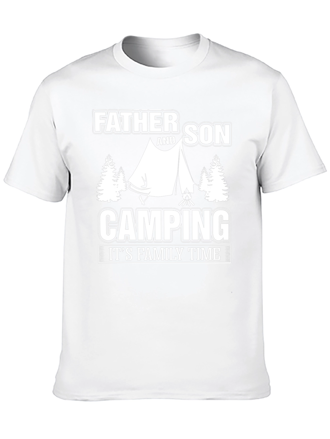 Father and Son Camping T-Shirt - Family Time