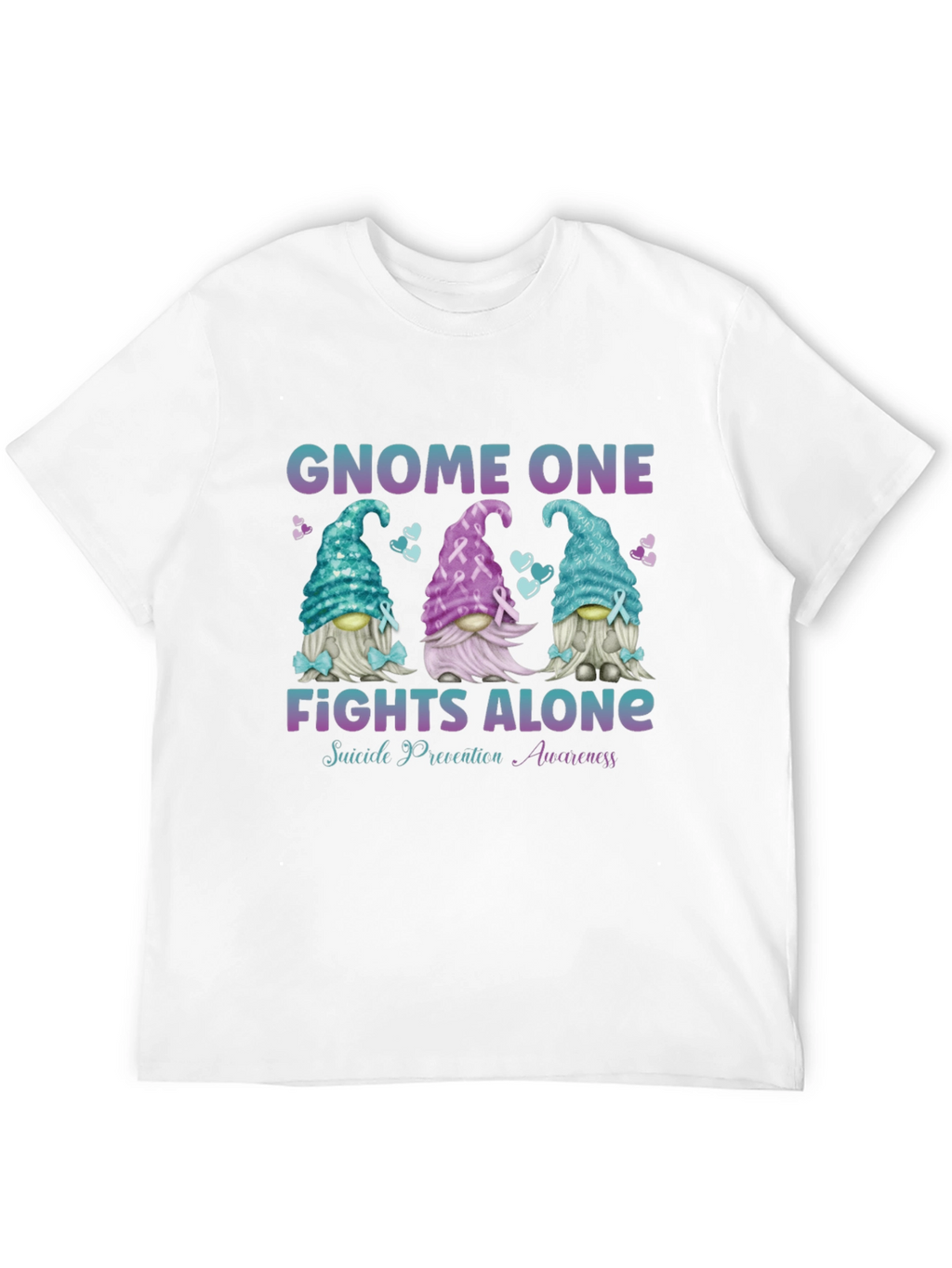 Gnome One Fights Alone Suicide Prevention Awareness T-Shirt