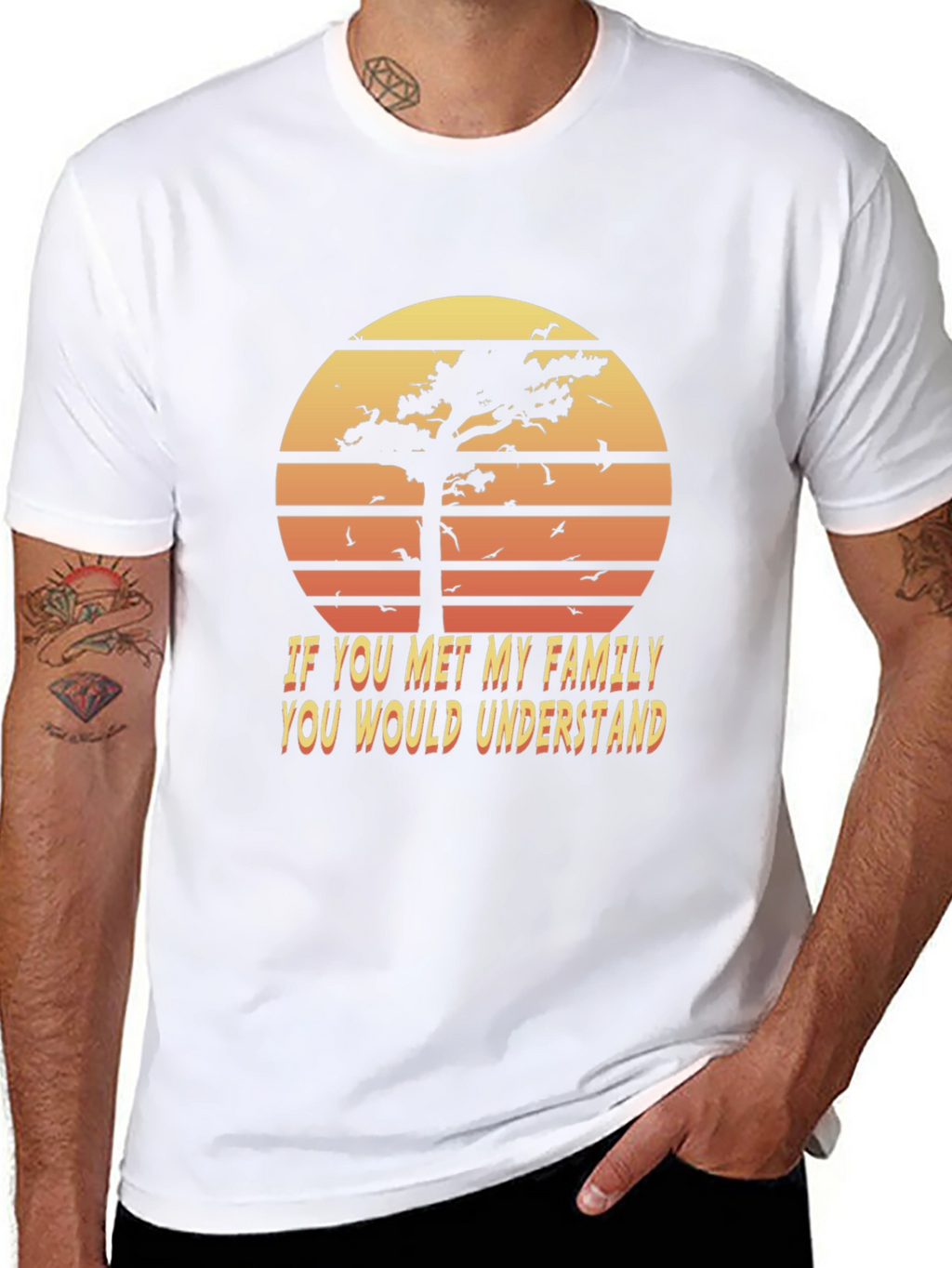 Retro Family Humor T-Shirt - Sunset Graphic Tee