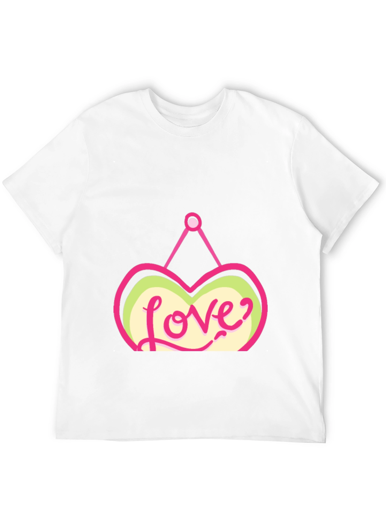 Love Heart Graphic Black T-Shirt