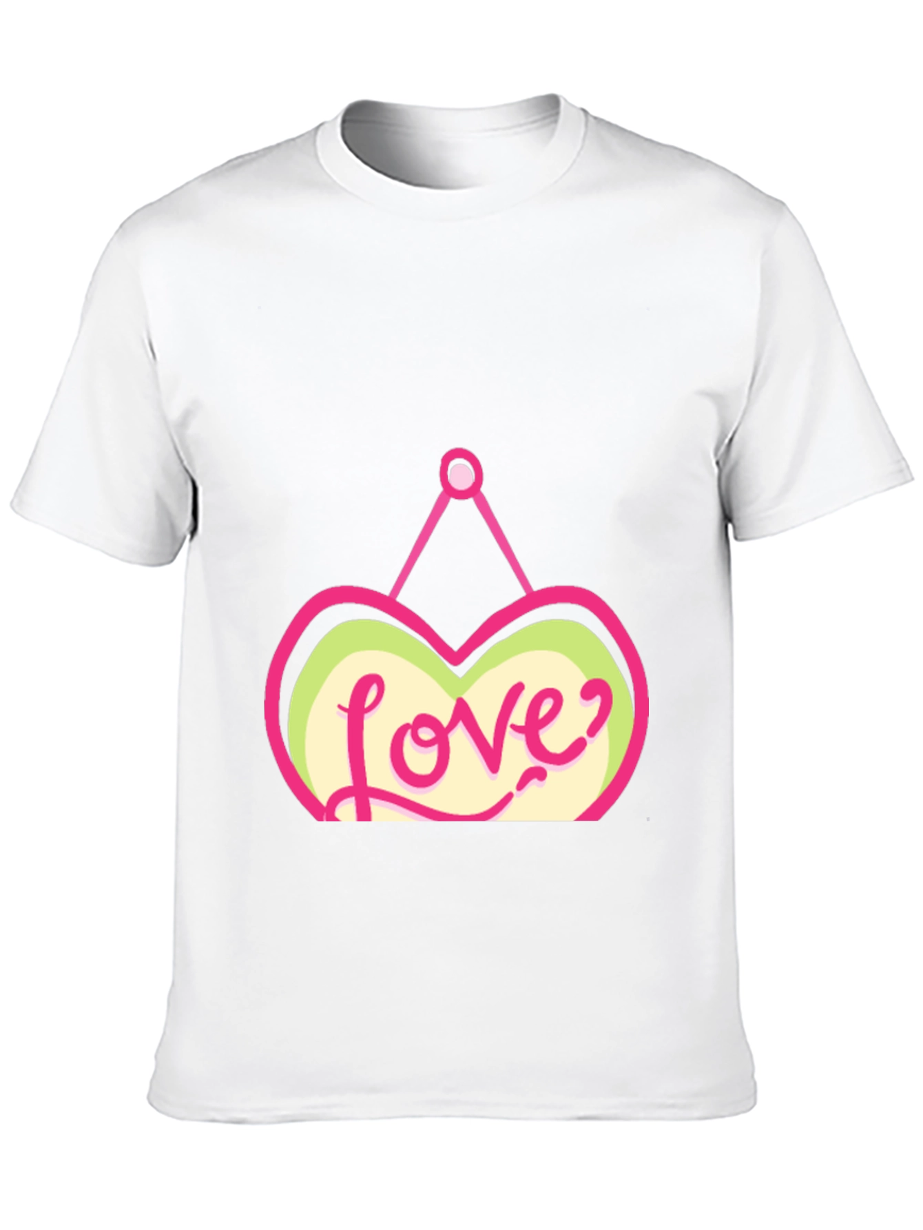 Love Heart Graphic Black T-Shirt